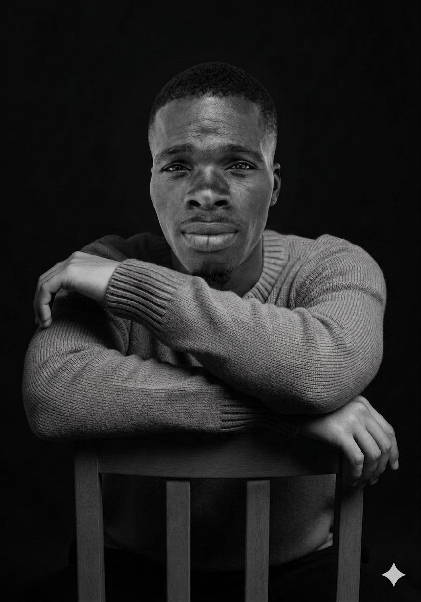 a picture of Abolaji looking directly at the user
